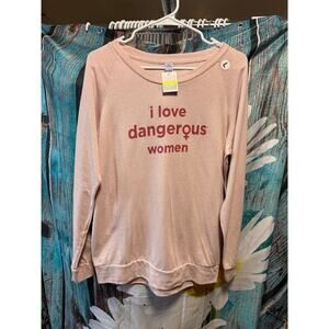 I Love Dangerous Women Pink Graphic Shirt